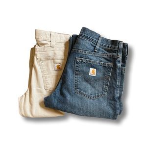 2 pairs of Carhartt jeans. Size 34x30